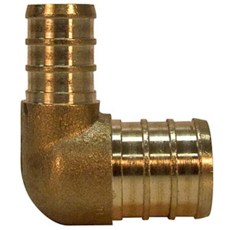 B & K SharkBite 1/2 in. PEX X 3/4 in. D PEX Brass Reducing Elbow UC274LFA